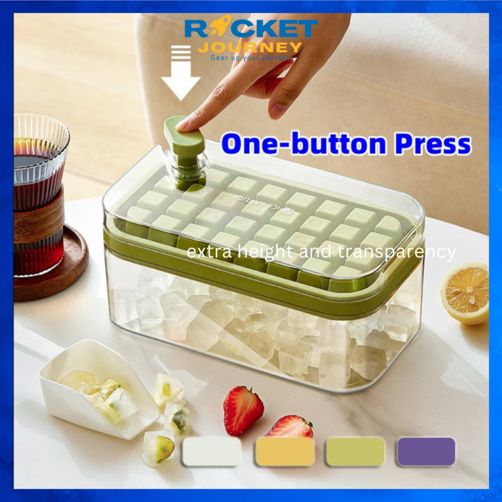 One Button Press Type Ice Mold Box Plastic Ice Cube Maker Ice Tray With ...