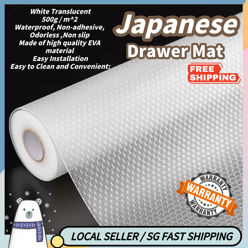 SG Stock Super Thick Non Slip Drawer Mat Plastic Shelf Liner