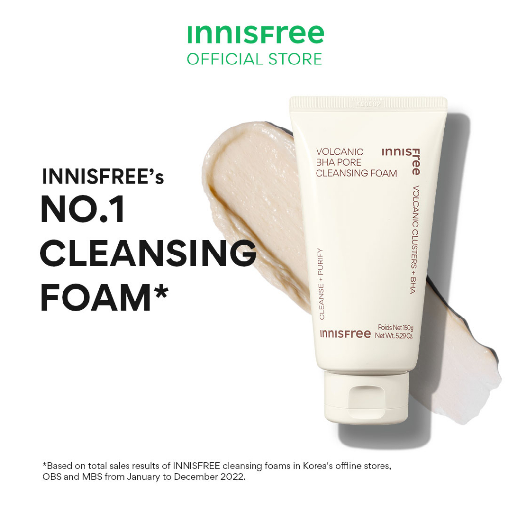 INNISFREE Volcanic BHA Pore Cleansing Foam 150g | Shopee Singapore