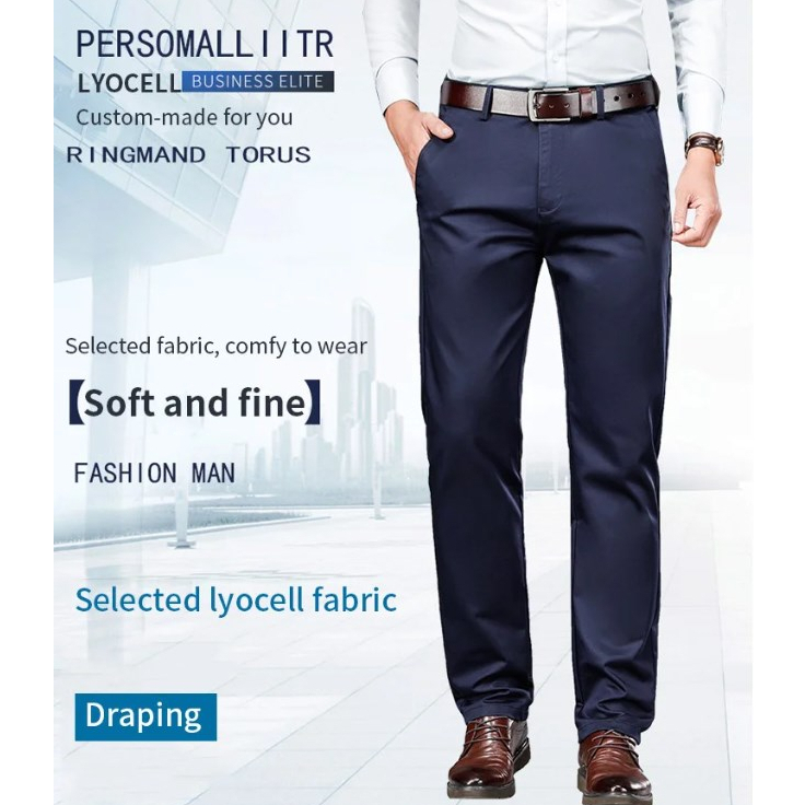 Men's Ice Silk Suit Pants AntiWrinkle Suit Pants Men's WrinkleFree
