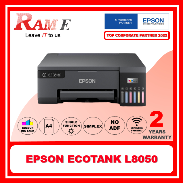 Epson Ecotank L8050 Ink Tank Printer Shopee Singapore