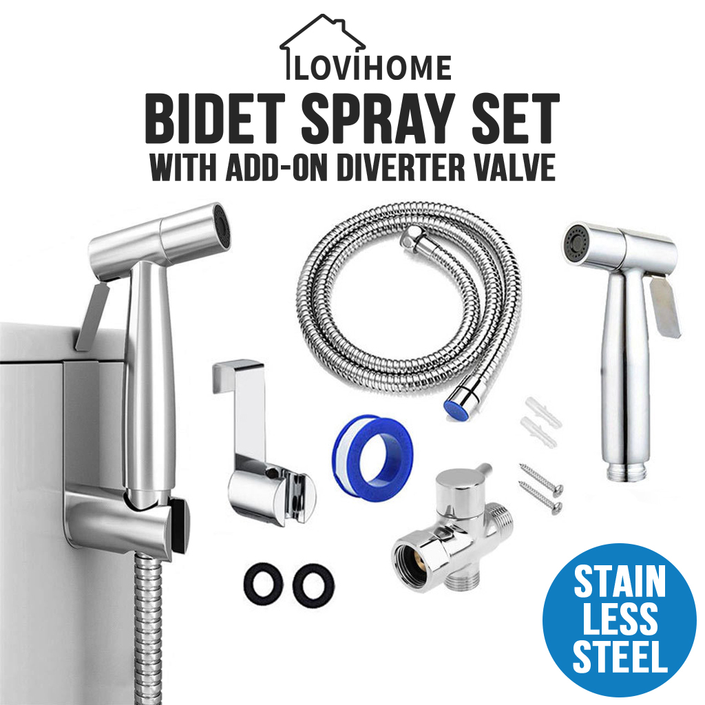 SG Stainless Steel Bidet Spray Set Bathroom Shower Toilet Water