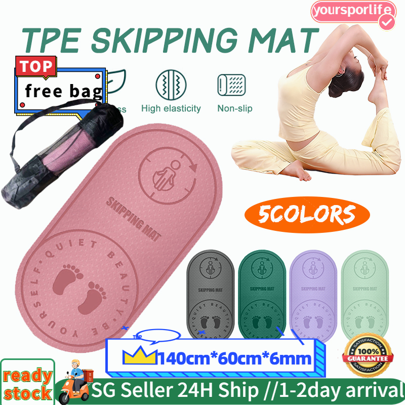 TPE Non Slip skipping mats Mute Jump Rope Mat 6MM High Density Thicken