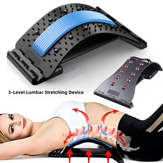 Back Massager Stretcher Neck Fitness Lumbar Cervical Spine Support Pain  Relief