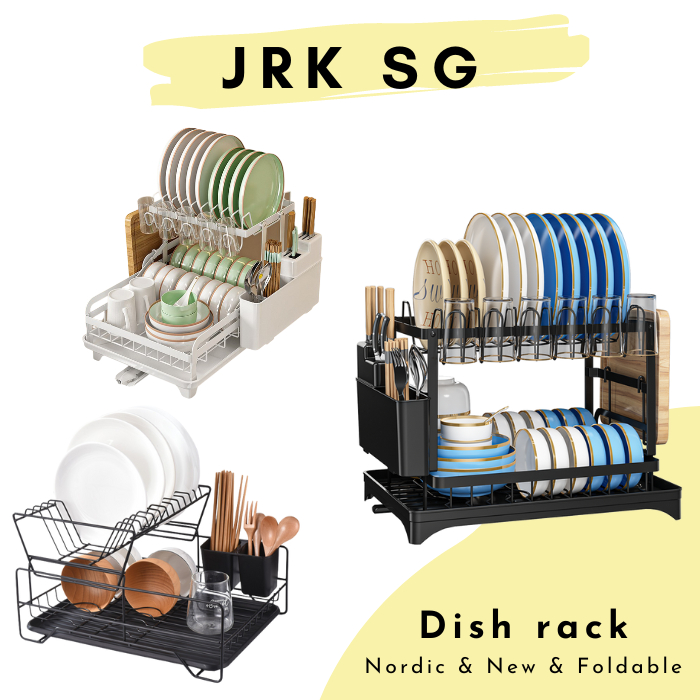 🇸🇬 Nordic Kitchen Drying Dish rack / Minimalist Organizer Furniture ...