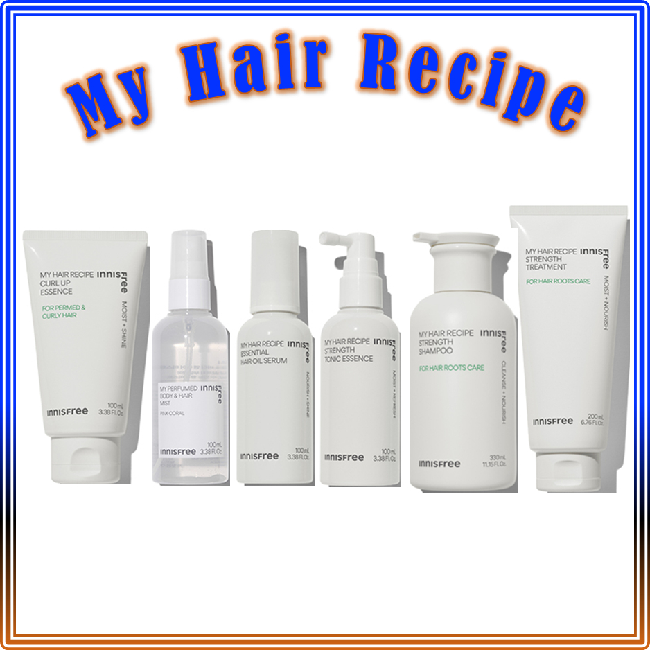 innisfree My Hair Recipe (Shampoo, Treatment, Mist, Curl Up Essence