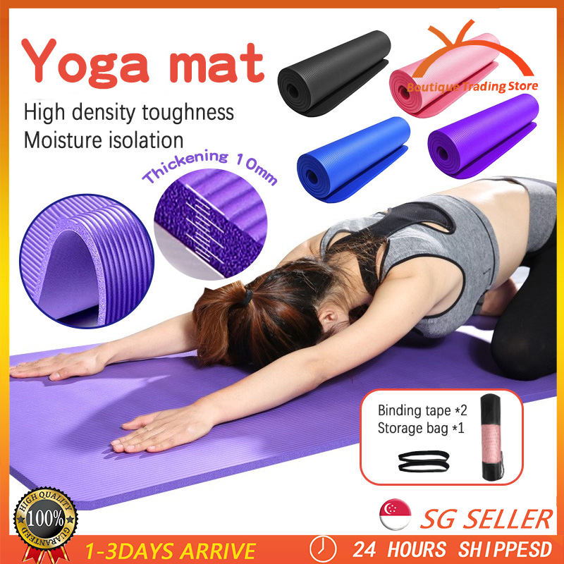 Roni Tpe Yoga Mat Yoga Mats Pilates Exercise Mat Thick 6mm Non Slip Mat ...