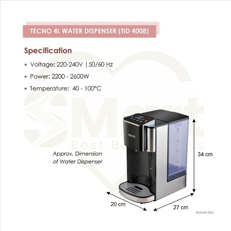 Tecno store water dispenser