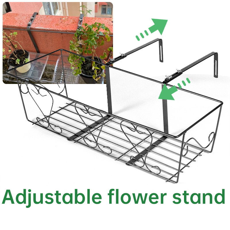 Adjustable Flower Stand Flower Rack Cast Iron Metal Plant Stand Hanging