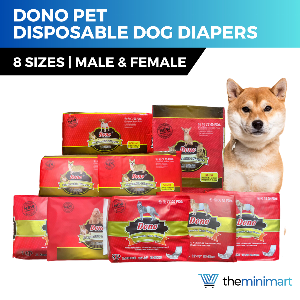 🎉 FREE WET WIPES 🎉Dono Ultra Absorbent Dog Diapers Disposable, Leak