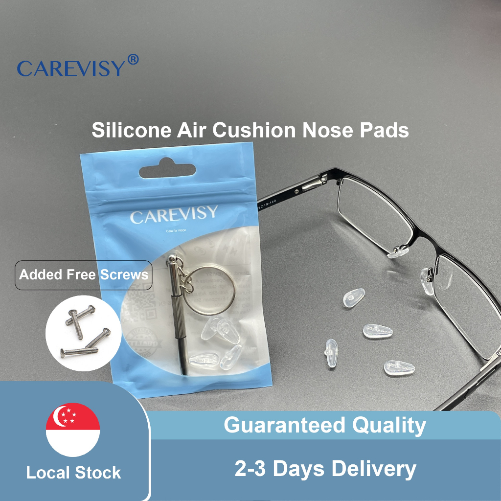 CAREVISY 2 pairs of Silicone Air Cushion Nose pads Screw in and Slot in