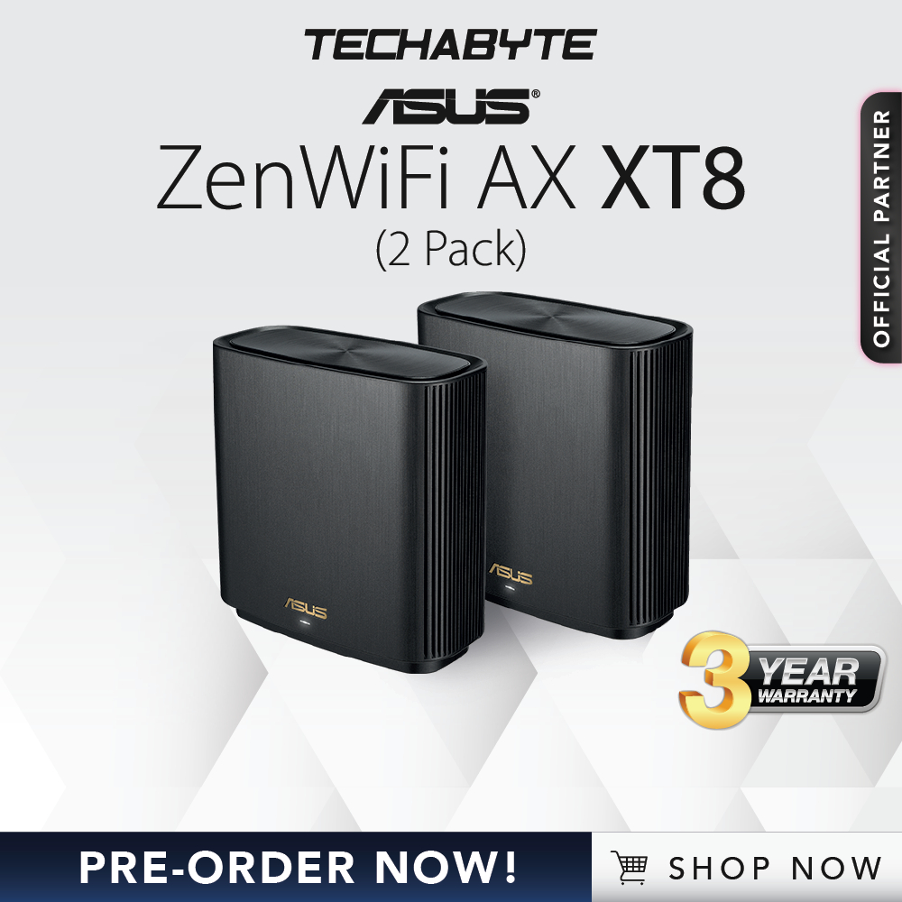 Asus Zenwifi Xt8 Ax6600 Whole Home Tri Band Mesh Wifi 6 System 2 Pack Shopee Singapore