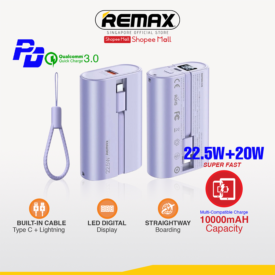 [Remax Energy] RPP-572 10000mAh Prime Mini Lightweight Straightway ...