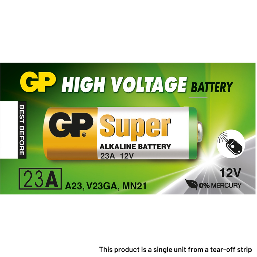 GP Alkaline 23A High Voltage Battery Car Alarm Batteries 12V 1 Piece