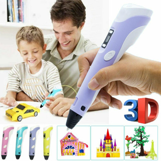 3D Pen Printer Kit Set for Children Kids Gift DIY Drawing Pencil With LCD  PLA ABS Filament Gel Paint Toys Safe Christmas Birthdy