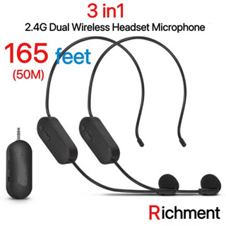 Dual wireless best sale headset microphone system