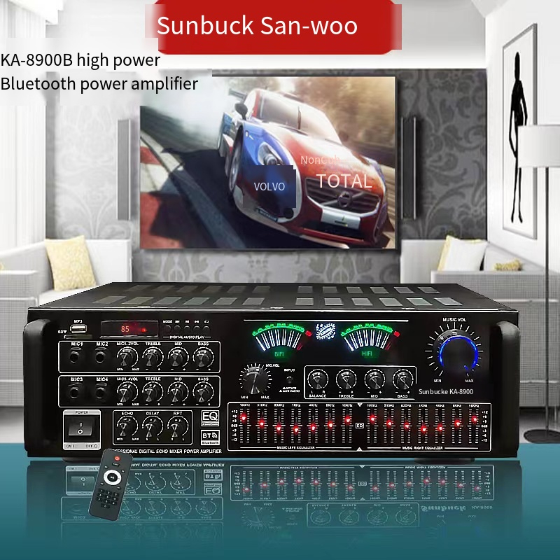 Sunbuck 5000W KA8900 home power amplifier adjust equalizer karaoke