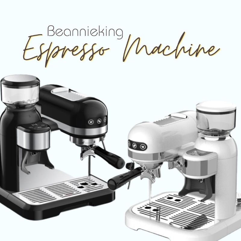 Beannieking Espresso Machine Semi Auto Grinded Coffee Machine Steamed