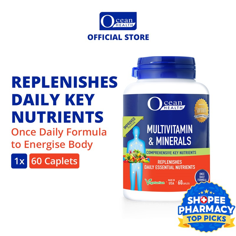 Multivitamin & Minerals [IMPROVED FORMULA] (60s) Ocean Health (Supports Immunity & Energy