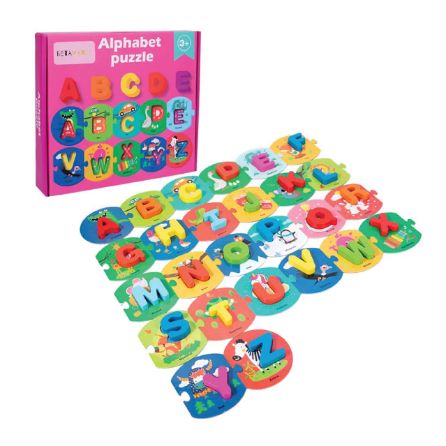 [SG SELLER] ABC alphabet wooden puzzle for Letter Recognition and ...