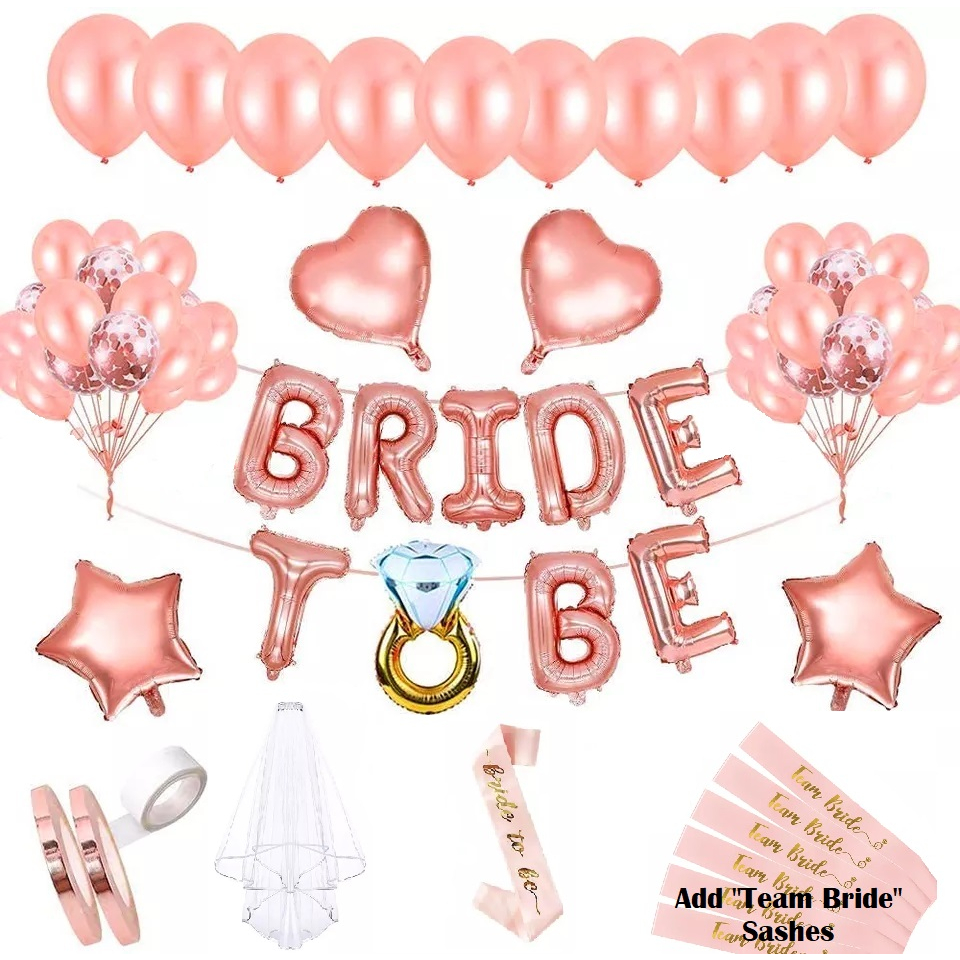 (SG SELLER) Bridal Shower Decoration Set, Hen Party Decor Set, Bride to ...