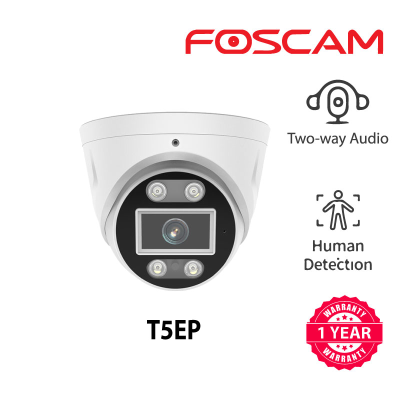 Foscam T5EP 5MP QHD PoE IP Camera Shopee Singapore