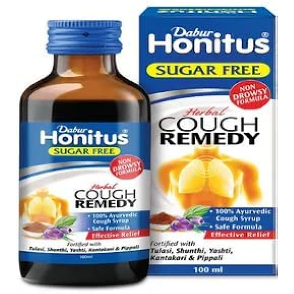 Dabur Honitus Sugar Free Cough Syrup 100 Ayurvedic Cough, Cold
