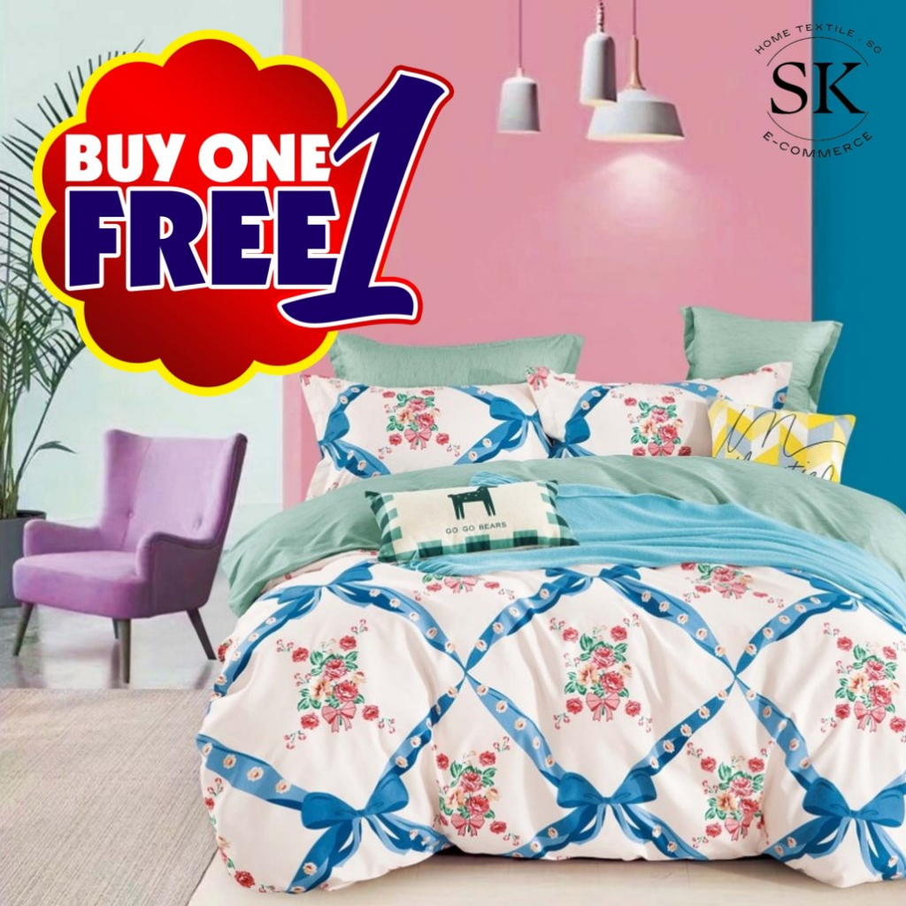 [Buy1Free1] 800TC BEDSHEET SET (Design 2130) Fitted Sheet + Pillow