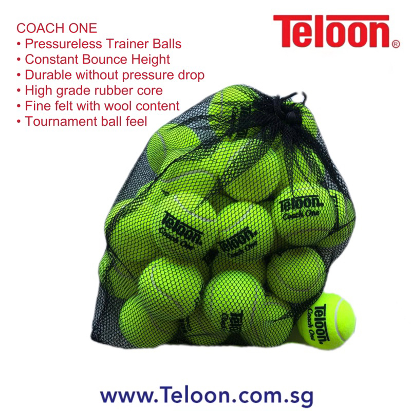 TELOON "COACH ONE" Tennis Ball Constant Bounce (Pressureless) Trainer