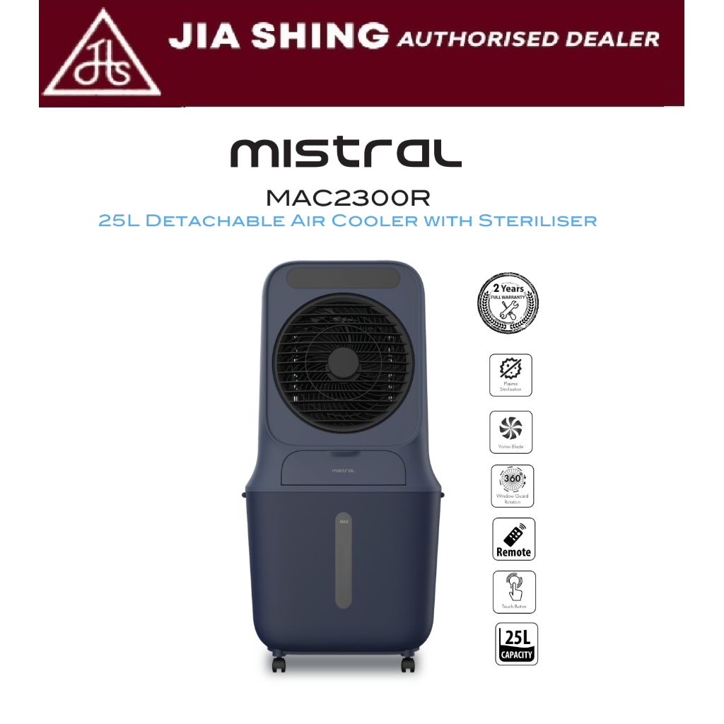 Mistral 25L Detachable Air Cooler with Steriliser MAC2300R Shopee