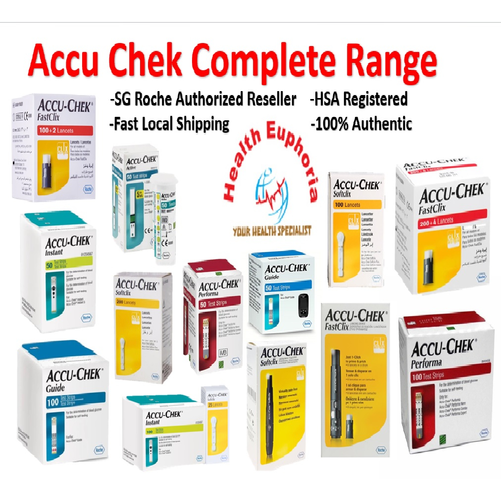 Accu Chek Test Strips & Lancets *Guide*Active*Performa*Instant*Fastclix
