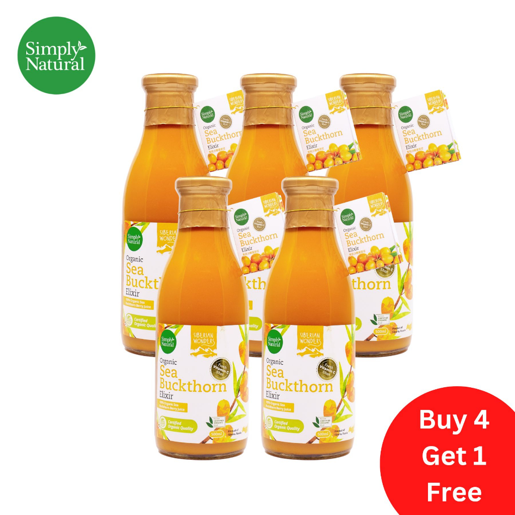 [simply Natural] Organic Sea Buckthorn Elixir 500ml Buy 4 Get 1 No