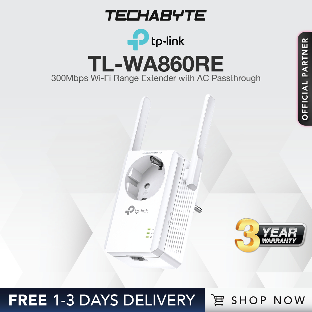 TL-WA860RE, 300Mbps Wi-Fi Range Extender with AC Passthrough