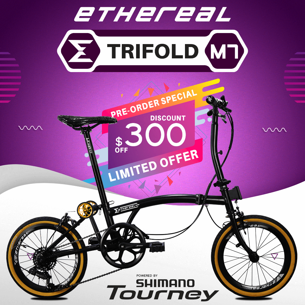 shimano 7 speed system foldable bike