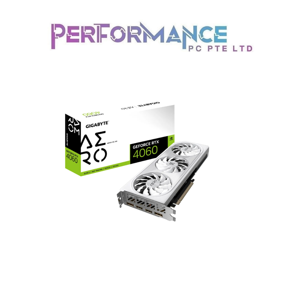 GIGABYTE GeForce RTX4060 RTX 4060 AERO OC 8G GV N4060AERO OC8GD GRAPHICS CARD (3 YEARS WARRANTY