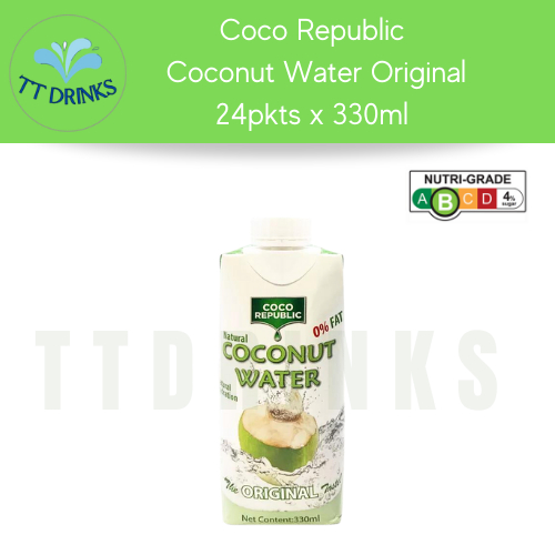 Coco Republic Coconut Water Original 330mlx24pkts Shopee Singapore