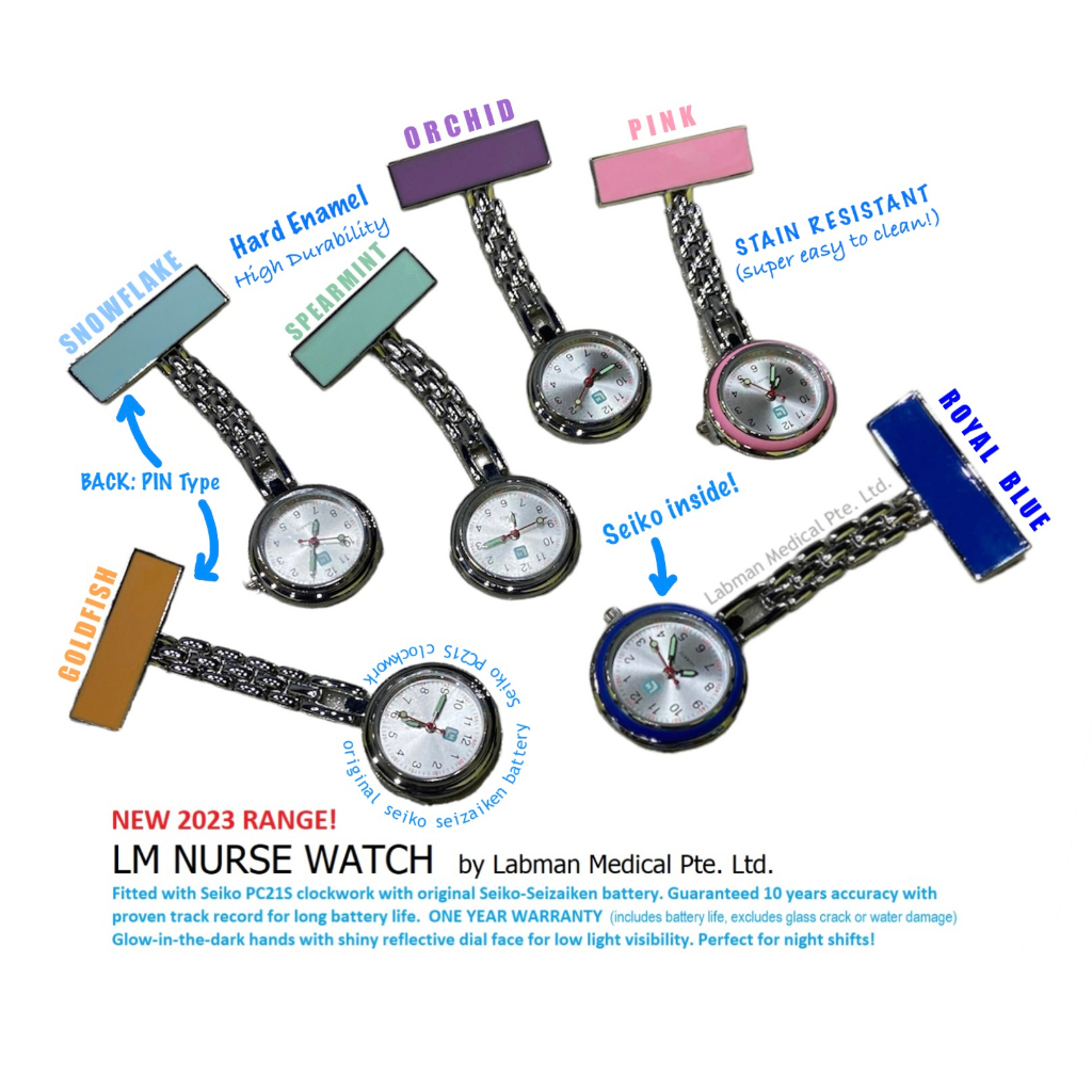 LM Nurse Watch Standard Metallic READY STOCK by LABMEDSG Labman