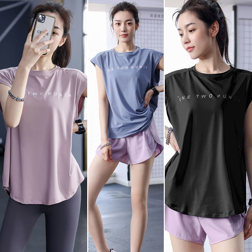 Active Wear Sleeveless Loose-fit Top Workout Yoga Gym (PO2115)