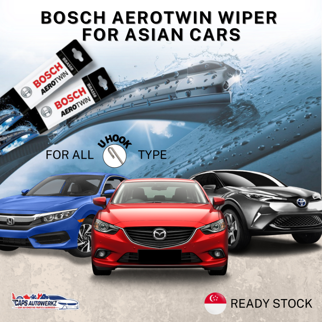 Bosch Aerotwin Premium Wiper (U-Hook) For Asian cars | Japanese & Korean Cars