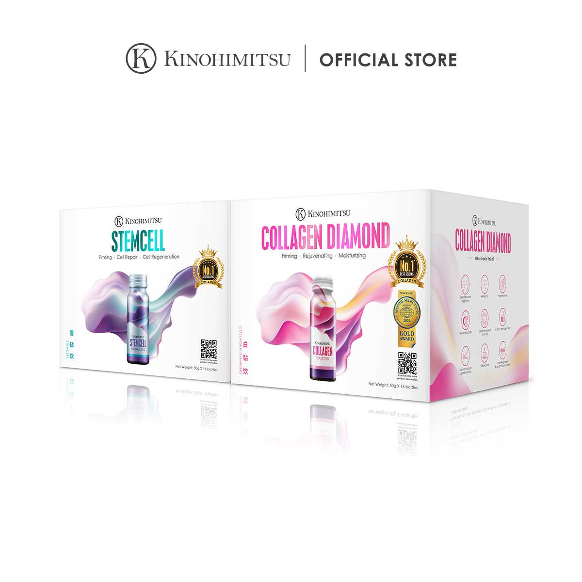 [BUNDLE OF 2] Kinohimitsu Collagen Diamond 16's + Stemcell 16's