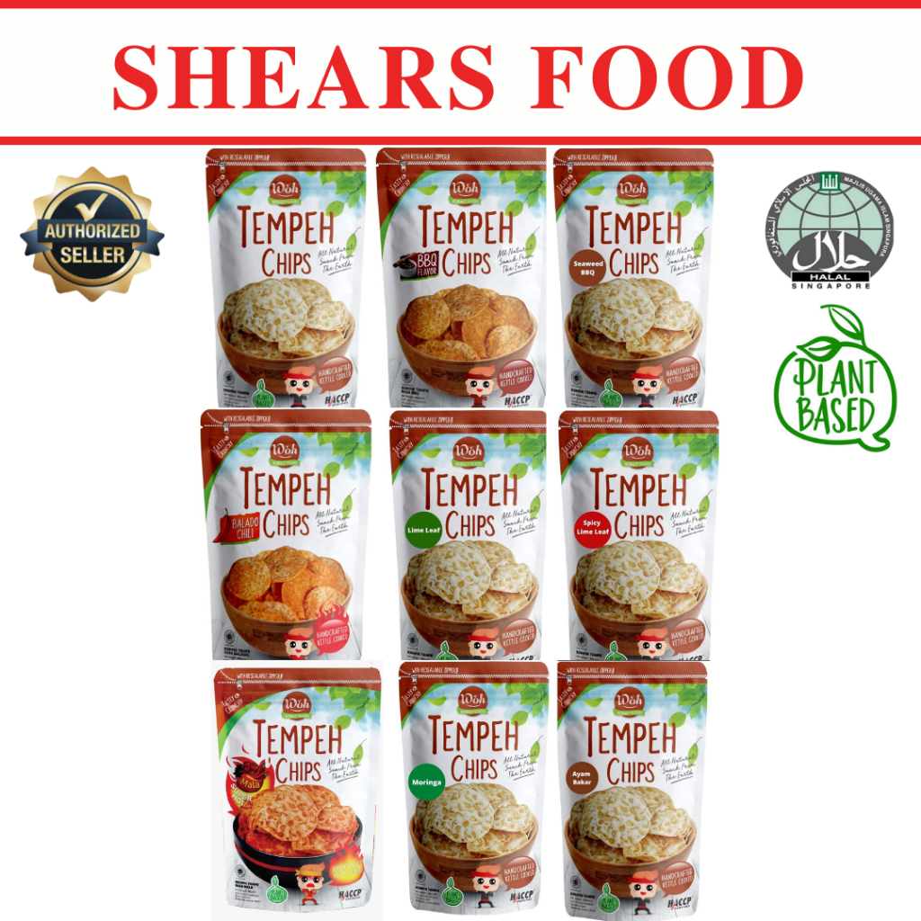 WOH Handcrafted Tempeh Chips by Shears 100gms Shopee Singapore
