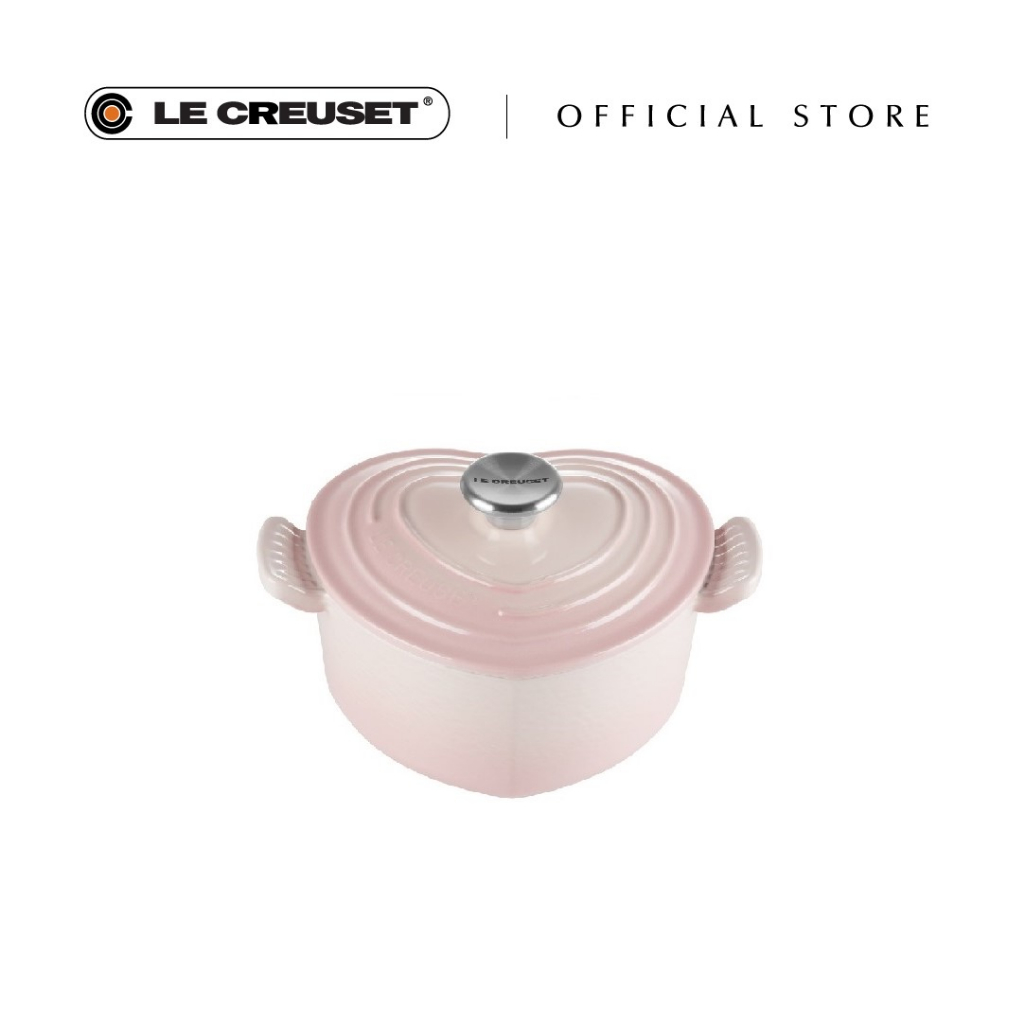 Le Creuset Heart Shaped Casserole Shell Pink (20cm) Shopee Singapore