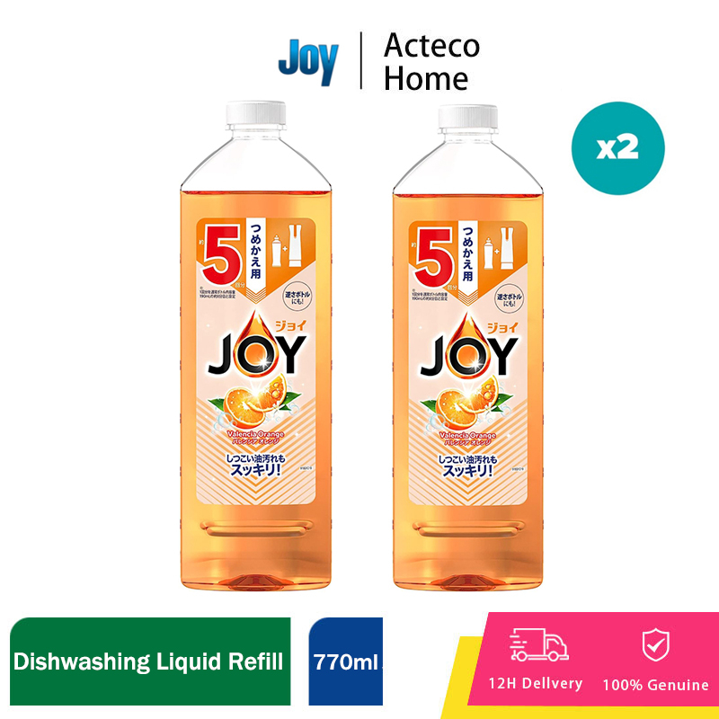 [Bundle of 2] Joy Concentrated Dishwashing Liquid Orange 770ml