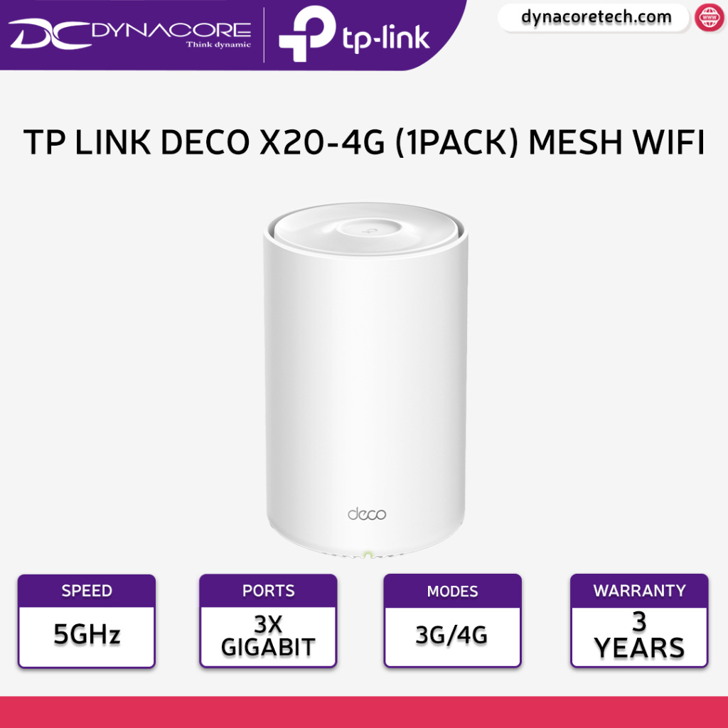 TPLink Deco X204G 4G+ AX1800 4G LTE Modem Direct Sim Card WiFi 6 Mesh