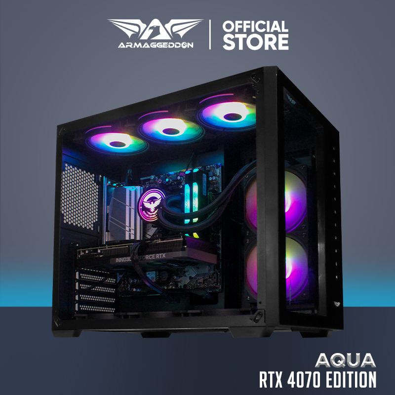 Armaggeddon Aqua RTX 4070 Edition Gaming PC | Intel | AMD Ryzen | 16GB RGB RAM | 1TB SSD