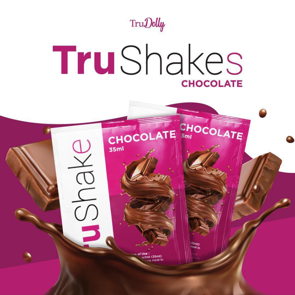 Trushakes for Flat Tummy Meal Replacement Chocolate Slimming Drink