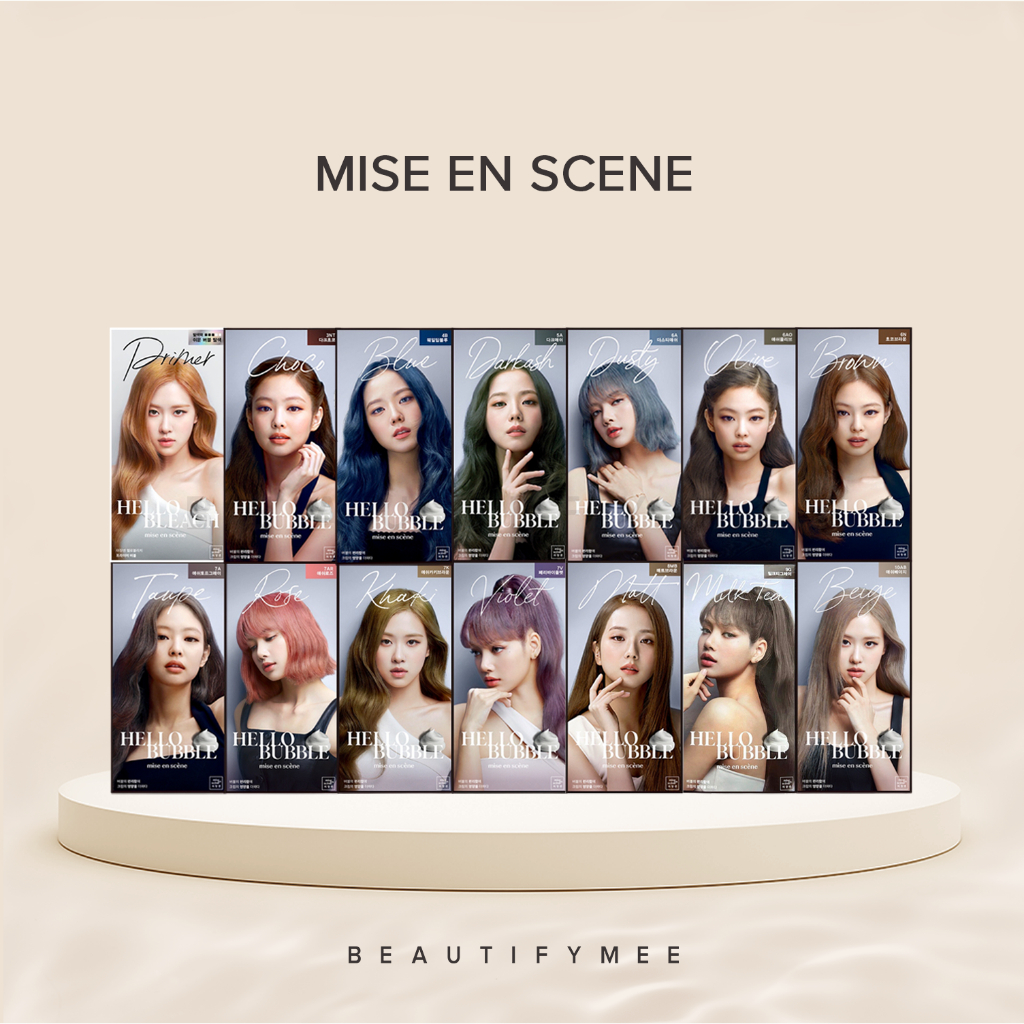 Mise En Scene x Black Pink Hello Bubble Hair Dye (Primer, Brown, Blue