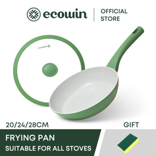 Ecowin Cookware Wok Forest series Mainfan Stone Coating Frying Pan  Non-Stick with Lid Free of PFOA PTFE