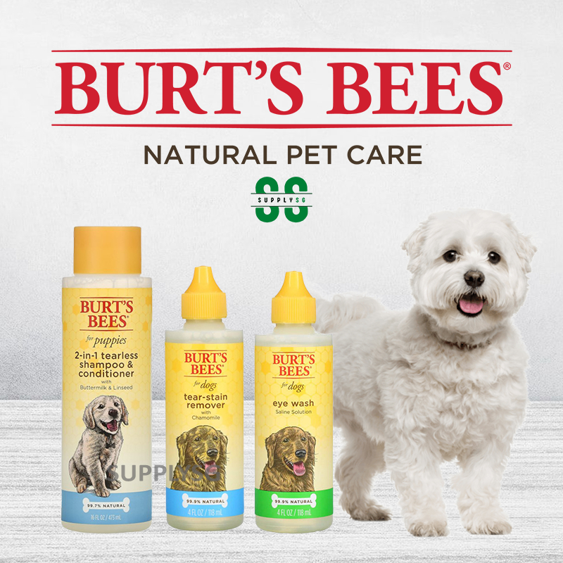 [SG Local Stocks] Burt's Bee Dog Tear Stain Remover / Eye Wash / 2in1