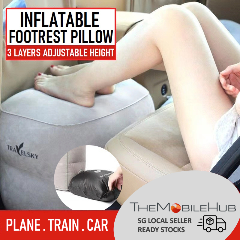 TravelSky Inflatable Footrest Leg Rest Cushion Pillow Travel